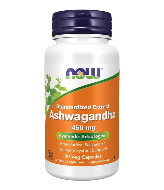 NOW FOODS | ASHWAGANDHA STANDARDIZED EXTRACT 450 MG AYURVEDIC ADAPTOGEN VEG CAPSULES